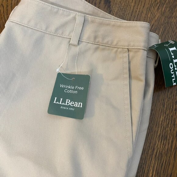 lot of (2) L.L. Bean Favorite Fit pants (Dark Sable) & Khaki 6R NWT women's - Picture 4 of 10